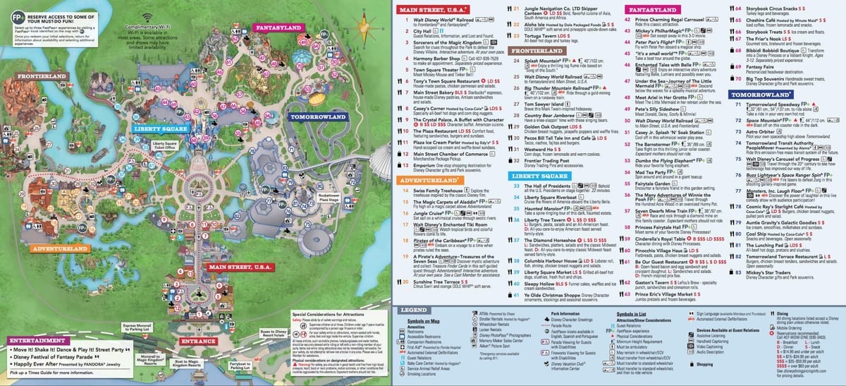 Disneja Pasaule Magic Kingdom karte