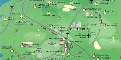 Karte Orlando golfa kursi