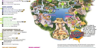 Universal Studios Salas Piedzīvojumu karte