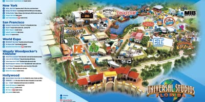 Universal Studios Orlando parka karte